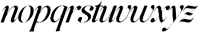 The Andalucia Serif Italic otf (400) Font LOWERCASE