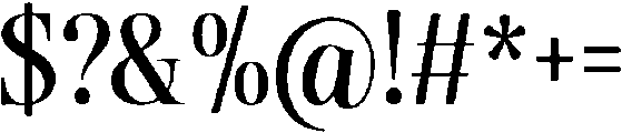 The Andalucia Serif SemiBold otf (600) Font OTHER CHARS