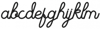 The Beautyline Regular otf (400) Font LOWERCASE