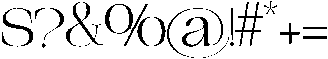 The Belvina Editorial Expanded otf (400) Font OTHER CHARS