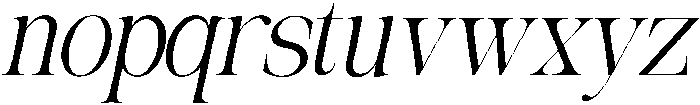 The Belvina Editorial Oblique R otf (400) Font LOWERCASE