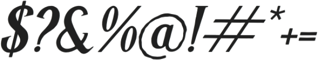 The Boqke Italic otf (400) Font OTHER CHARS