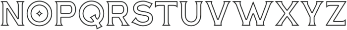 The Buntro Outline otf (400) Font LOWERCASE