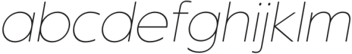 The Chef Thin Italic otf (100) Font LOWERCASE