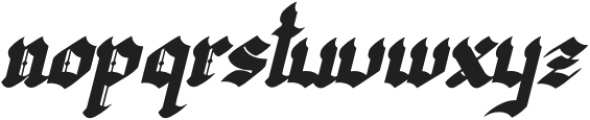 The Chordyle Italic otf (400) Font LOWERCASE