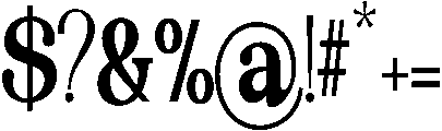 The Edition Nineties Condensed otf (400) Font OTHER CHARS