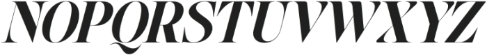 The Effolia Italic Black Italic otf (900) Font UPPERCASE