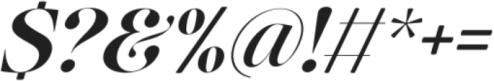 The Effolia Italic Expanded Extra Bold Italic otf (700) Font OTHER CHARS