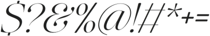 The Effolia Italic Expanded Extra Light Italic otf (200) Font OTHER CHARS