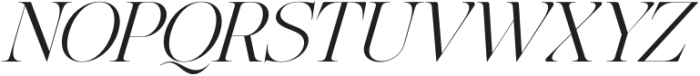 The Effolia Italic Expanded Extra Light Italic otf (200) Font UPPERCASE