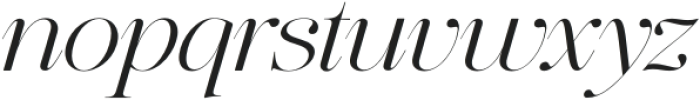 The Effolia Italic Expanded Extra Light Italic otf (200) Font LOWERCASE