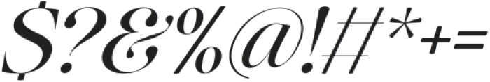 The Effolia Italic Expanded Medium Italic otf (500) Font OTHER CHARS