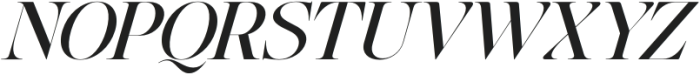 The Effolia Italic Expanded Medium Italic otf (500) Font UPPERCASE