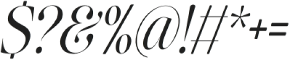 The Effolia Italic Scale Reg otf (400) Font OTHER CHARS