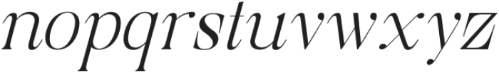 The Elephina Italic Thin otf (100) Font LOWERCASE
