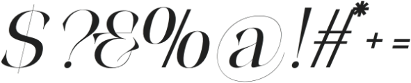The Eliven Editorial Italic Ita otf (400) Font OTHER CHARS