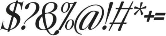 The Ethicly Bold Condensed Italic otf (700) Font OTHER CHARS