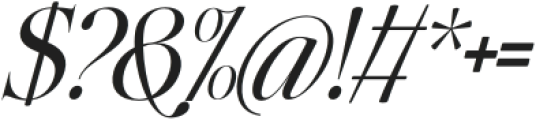 The Ethicly Condensed Italic otf (400) Font OTHER CHARS