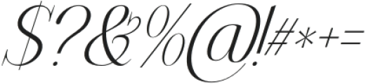 The Exileon Italic otf (400) Font OTHER CHARS