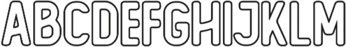 The Foregen Outline otf (400) Font LOWERCASE