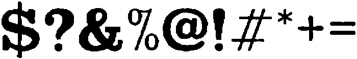 The French Library Medium otf (500) Font OTHER CHARS