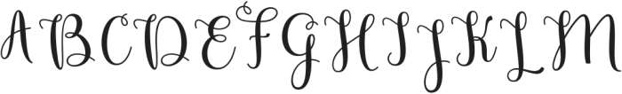 The Glaster Regular ttf (400) Font UPPERCASE