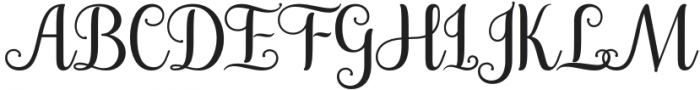 The Glisten Script Regular Regular otf (400) Font UPPERCASE
