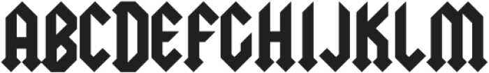 The Gothic Rite Regular otf (400) Font UPPERCASE