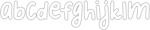 The Grumpy Lime Outline otf (400) Font LOWERCASE
