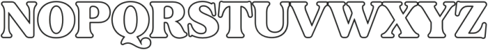 The Haniley Outline Regular otf (400) Font UPPERCASE