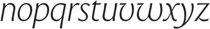The Henston PRO Light Italic otf (300) Font LOWERCASE