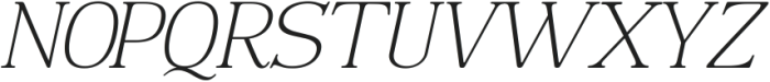 The Jasthin Variable Thin Oblique ttf (100) Font UPPERCASE