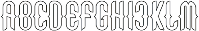 The Kalcer Retro Outline ttf (400) Font LOWERCASE