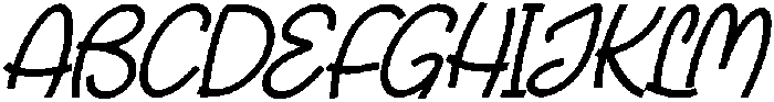 The Laydoom Italic otf (400) Font UPPERCASE