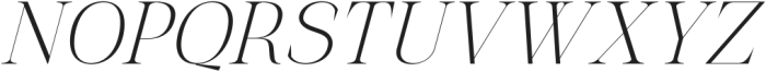 The Letter Editorial Italic ttf (400) Font UPPERCASE