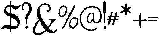 The Lover’s Hand Regular otf (400) Font OTHER CHARS