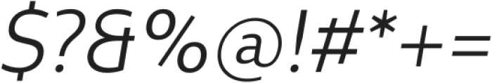 The Main Light Italic otf (300) Font OTHER CHARS