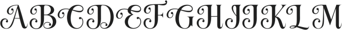 The Malgena Regular otf (400) Font UPPERCASE