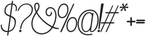 The Mariland Quite Regular otf (400) Font OTHER CHARS
