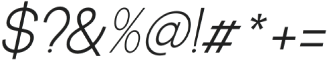 The Matures Thin Italic otf (100) Font OTHER CHARS