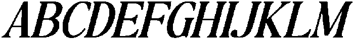 The Milano's Editorial Condensed Italic Contrast otf (400) Font UPPERCASE