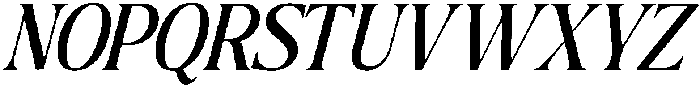 The Milano's Editorial Condensed Italic otf (400) Font UPPERCASE