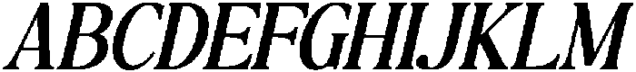 The Milano's Editorial Condensed Oblique Contrast otf (400) Font UPPERCASE