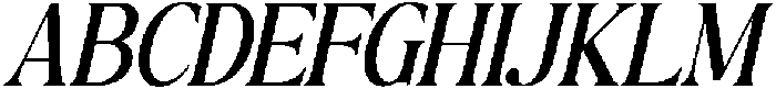 The Milano's Editorial Condensed Oblique otf (400) Font UPPERCASE