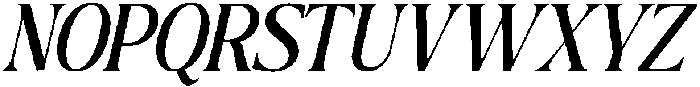 The Milano's Editorial Condensed Oblique otf (400) Font UPPERCASE
