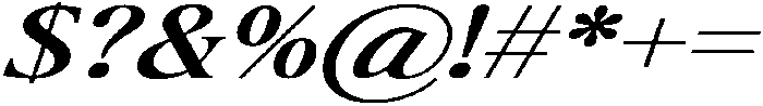 The Milano's Editorial Expanded Italic Contrast otf (400) Font OTHER CHARS
