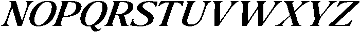 The Milano's Editorial Expanded Italic Contrast otf (400) Font UPPERCASE