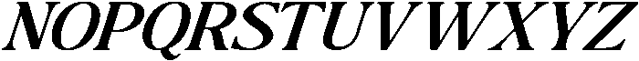 The Milano's Editorial Expanded Italic Narrow Contrast otf (400) Font UPPERCASE
