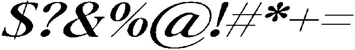 The Milano's Editorial Expanded Italic otf (400) Font OTHER CHARS