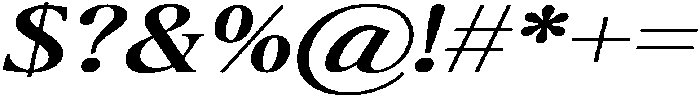The Milano's Editorial Expanded Oblique Contrast otf (400) Font OTHER CHARS